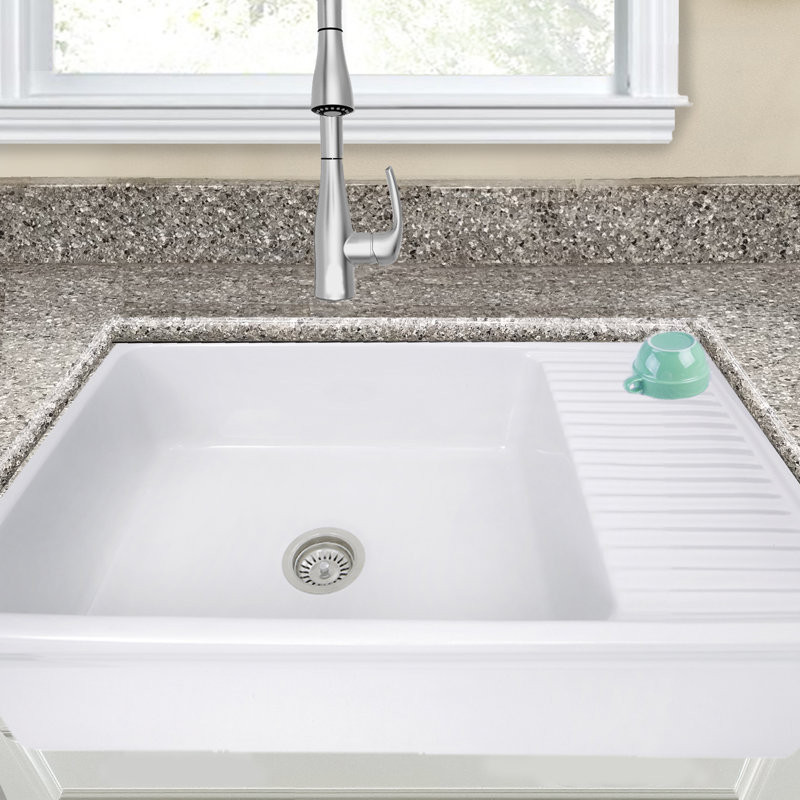 Nantucket Sinks Cape 36" L x 20" W Farmhouse Kitchen Sink with BuiltIn